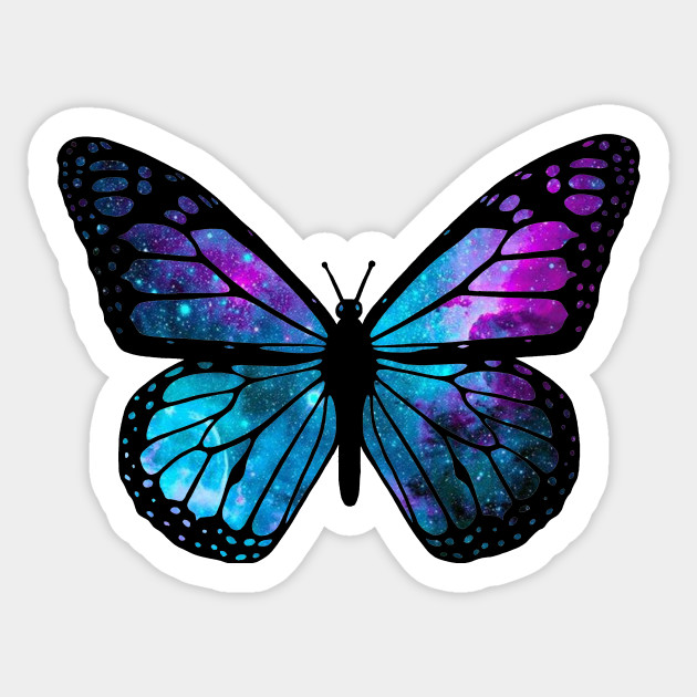 Galactic Butterfly Butterfly Sticker TeePublic
